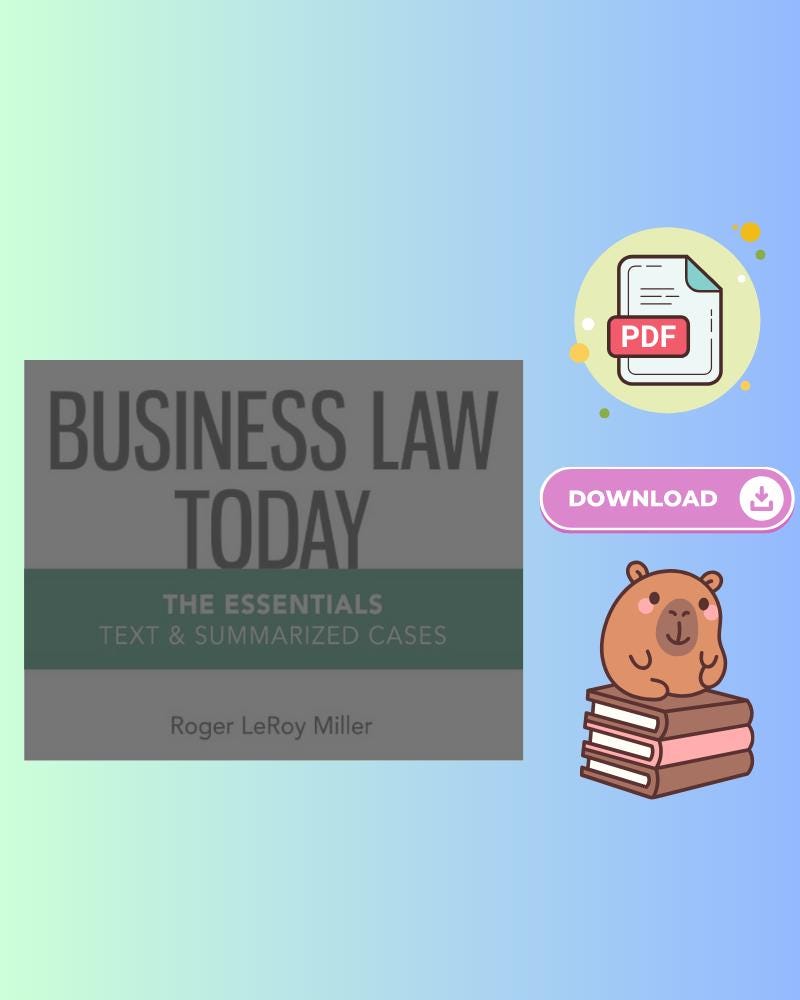 Business Law Today 13th Edition